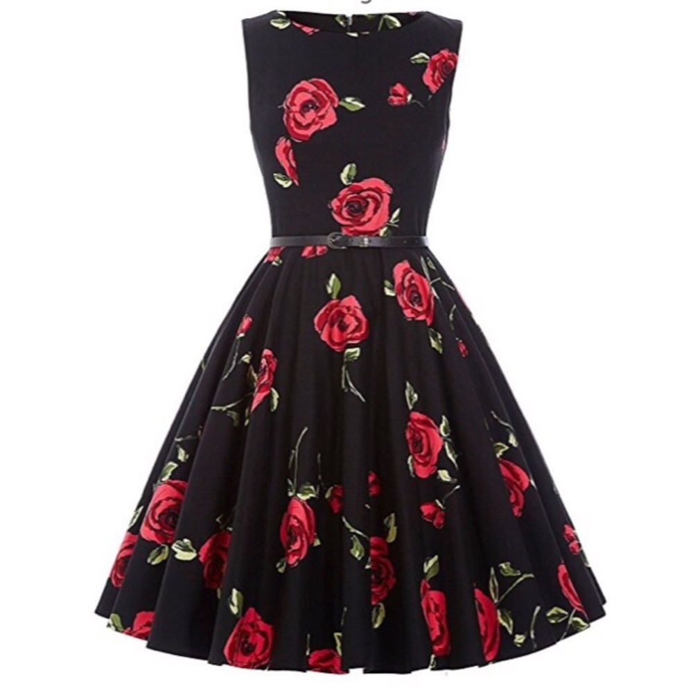 Vintage Cocktail Floral Dress - Picture 3 of 8